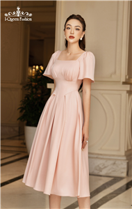 Váy xòe hồng ly xúp - 3700