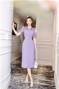Váy xòe tím A lavender - 4259